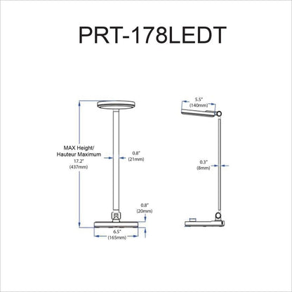 8W Table Lamp, Matte Black Finish