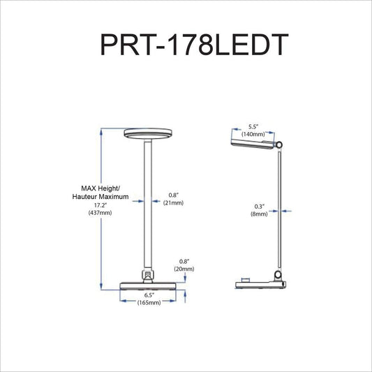 8W Table Lamp, Matte Black Finish