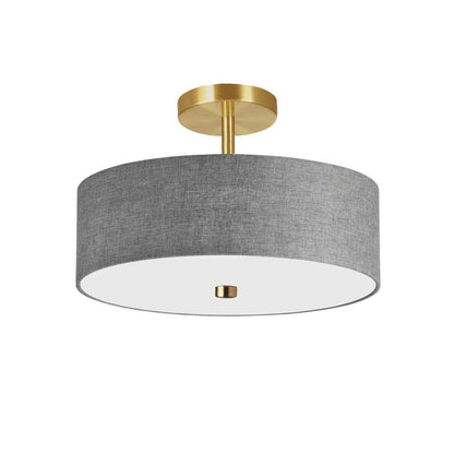 3LT Incandescent Semi-Flush AGB, Grey Shade