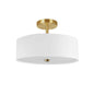 3LT Incandescent Semi-Flush AGB, White Shade