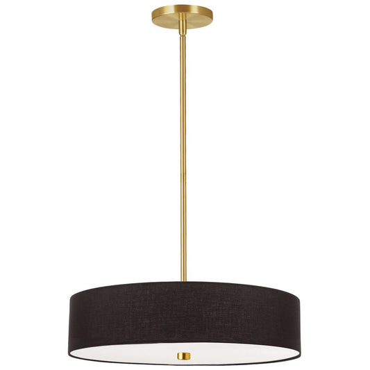 4LT Incandescent Pendant AGB, Black Shade