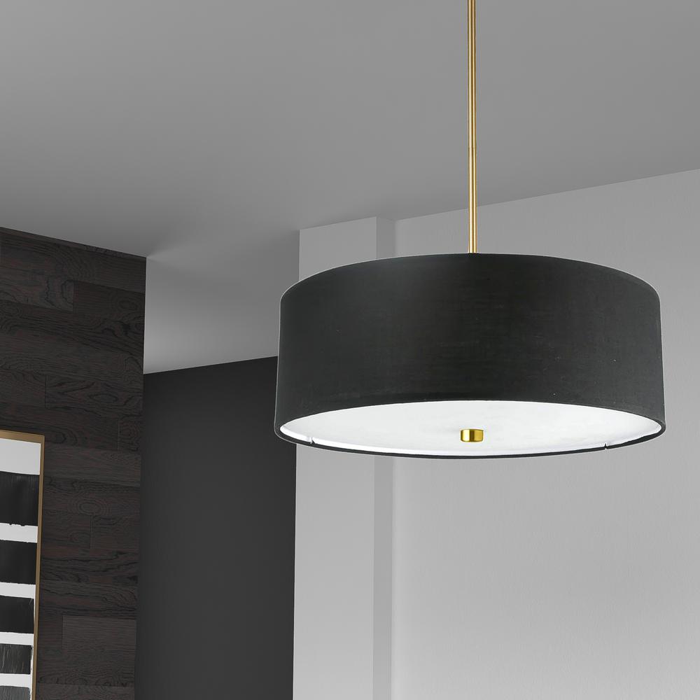 4LT Incandescent Pendant AGB, Black Shade