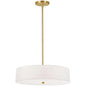 4LT Incandescent Pendant AGB, White Shade