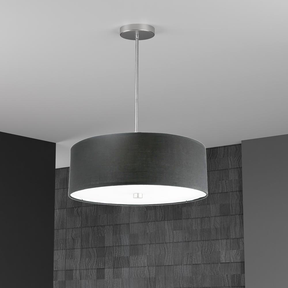 4LT Incandescent Pendant PC, Black Shade