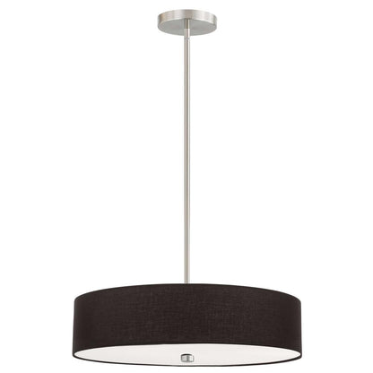 4LT Incandescent Pendant SC, Black Shade