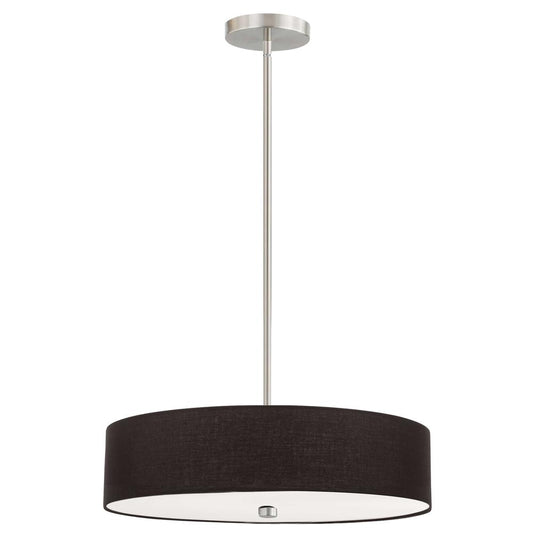 4LT Incandescent Pendant SC, Black Shade