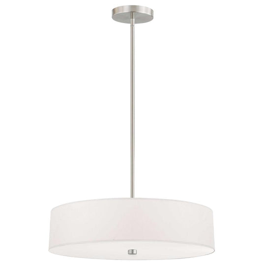 4LT Incandescent Pendant SC, White Shade