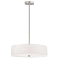 4LT Incandescent Pendant SC, White Shade