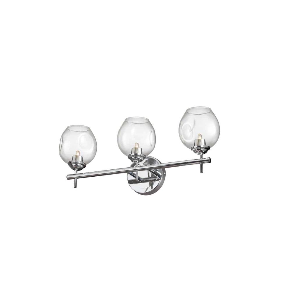3LT Halogen Vanity PC, Clear Glass