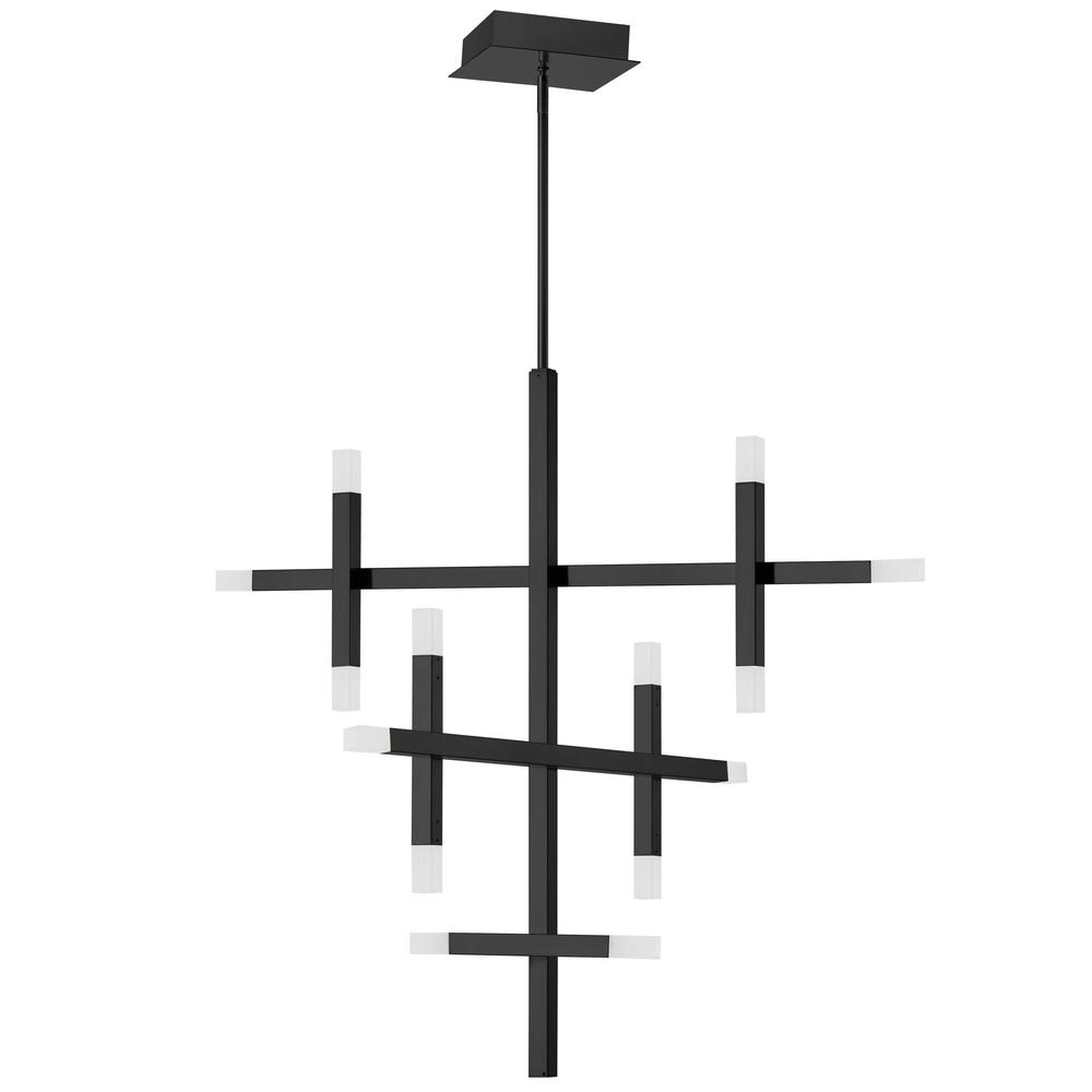 42W Chandelier, MB, Frosted Acrylic Diff