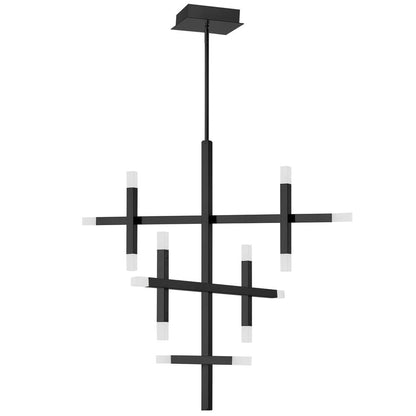 42W Chandelier, MB, Frosted Acrylic Diff
