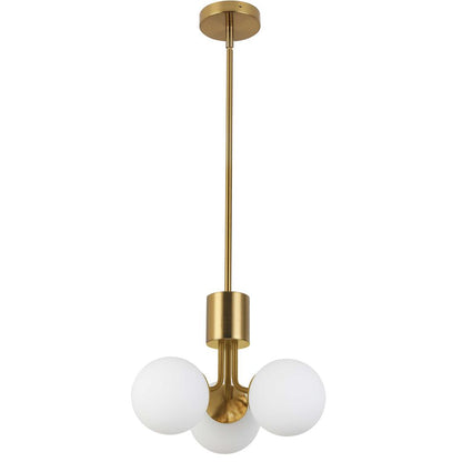 3LT Halogen Pendant, AGB, WH Opal Glass