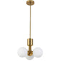 3LT Halogen Pendant, AGB, WH Opal Glass