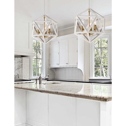 3LT Incandescent Chandelier, WH/VB