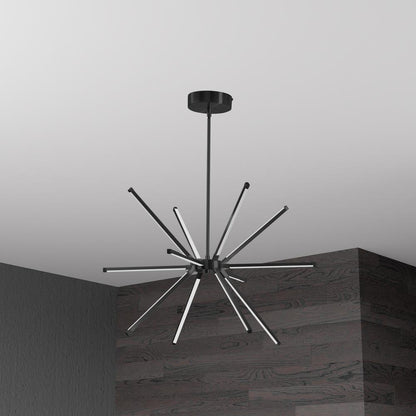 32W Chandelier MB, WH Acrylic Diffuser
