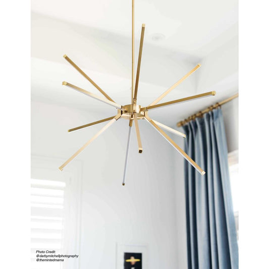 60W Chandelier AGB, WH Acrylic Diffuser