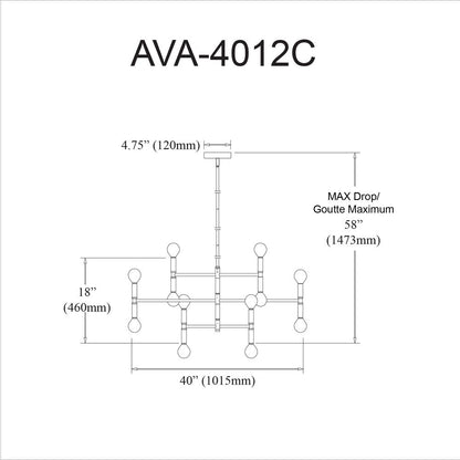 12LT Incandescent Chandelier, MB