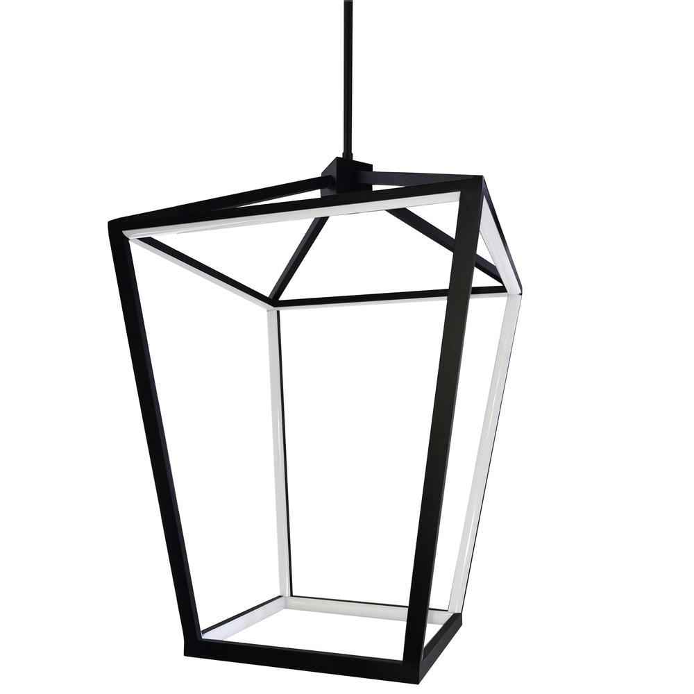 64W Chandelier, MB, WH Silicone Diffuser