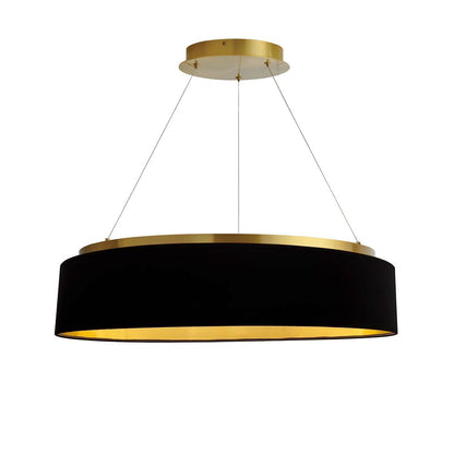 34W Chandelier, AGB, BLK Shade
