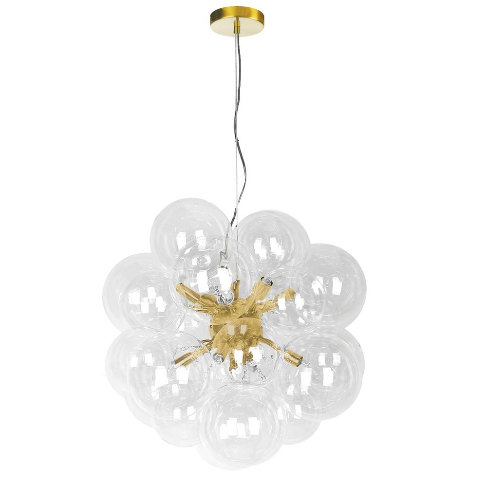 6LT Halogen Pendant, AGB, Clear Glass