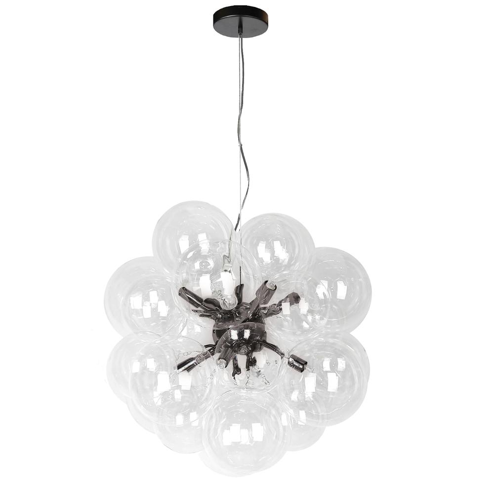 6LT Halogen Pendant, MB, Clear Glass