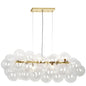 10LT Halogen Horiz Pendant, AGB, Clear Glass