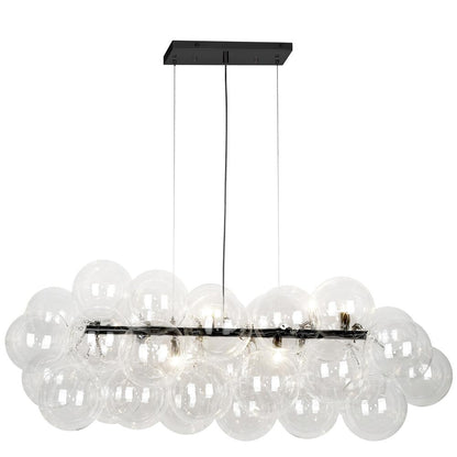 10LT Halogen Horiz Pendant, MB, Clear Glass