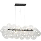 10LT Halogen Horiz Pendant, MB, Clear Glass