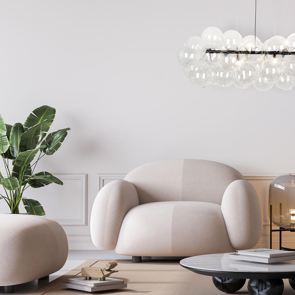 10LT Halogen Horiz Pendant, MB, Clear Glass