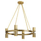 8 Light Chandelier in Aged Brass