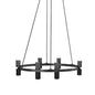 12 Light Chandelier in Matte Black