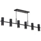 12 Light Horizontal Chandelier in Matte Black