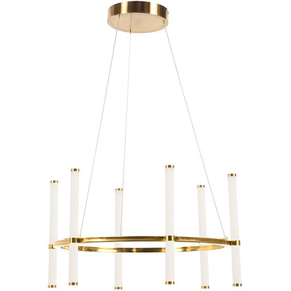 36W Chandelier, AGB, WH Acrylic Diffuser