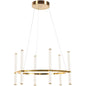 36W Chandelier, AGB, WH Acrylic Diffuser