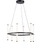 36W Chandelier, MB, WH Acrylic Diffuser
