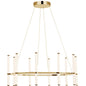 60W Chandelier, AGB, WH Acrylic Diffuser