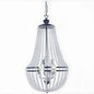 6LT Incandescent Chandelier PC,Clr Glass Beads