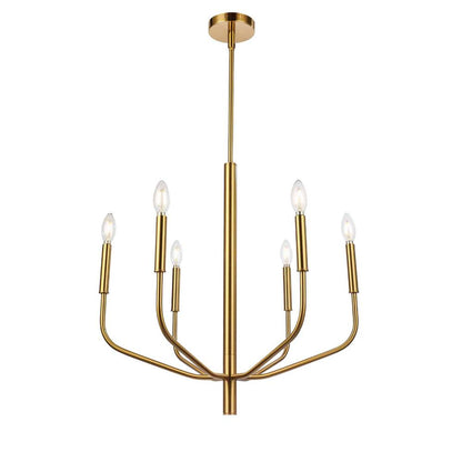 6LT Chandelier, AGB Finish