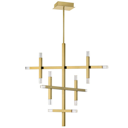 42W Chandelier, AGB, Acrylic Diffuser