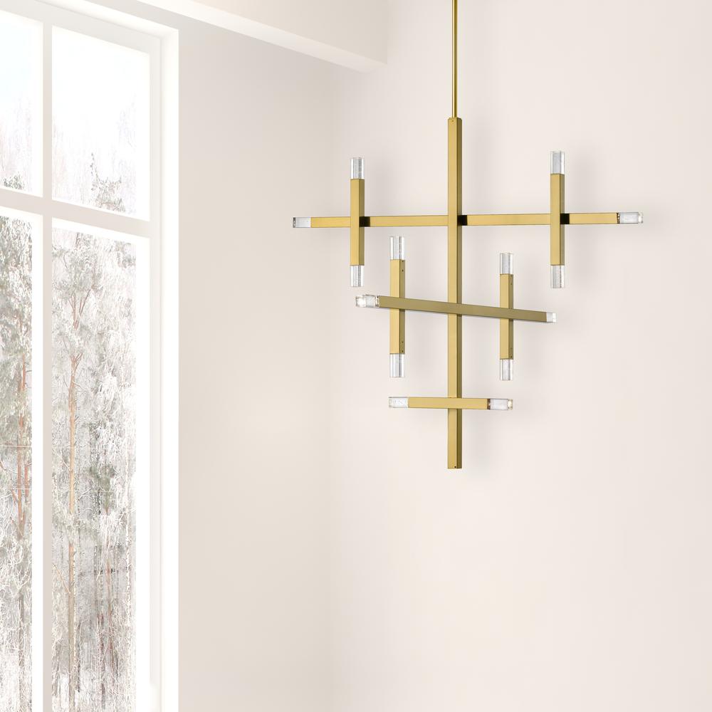 42W Chandelier, AGB, Acrylic Diffuser