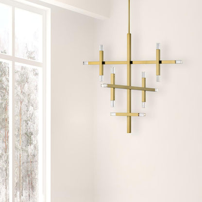42W Chandelier, AGB, Acrylic Diffuser