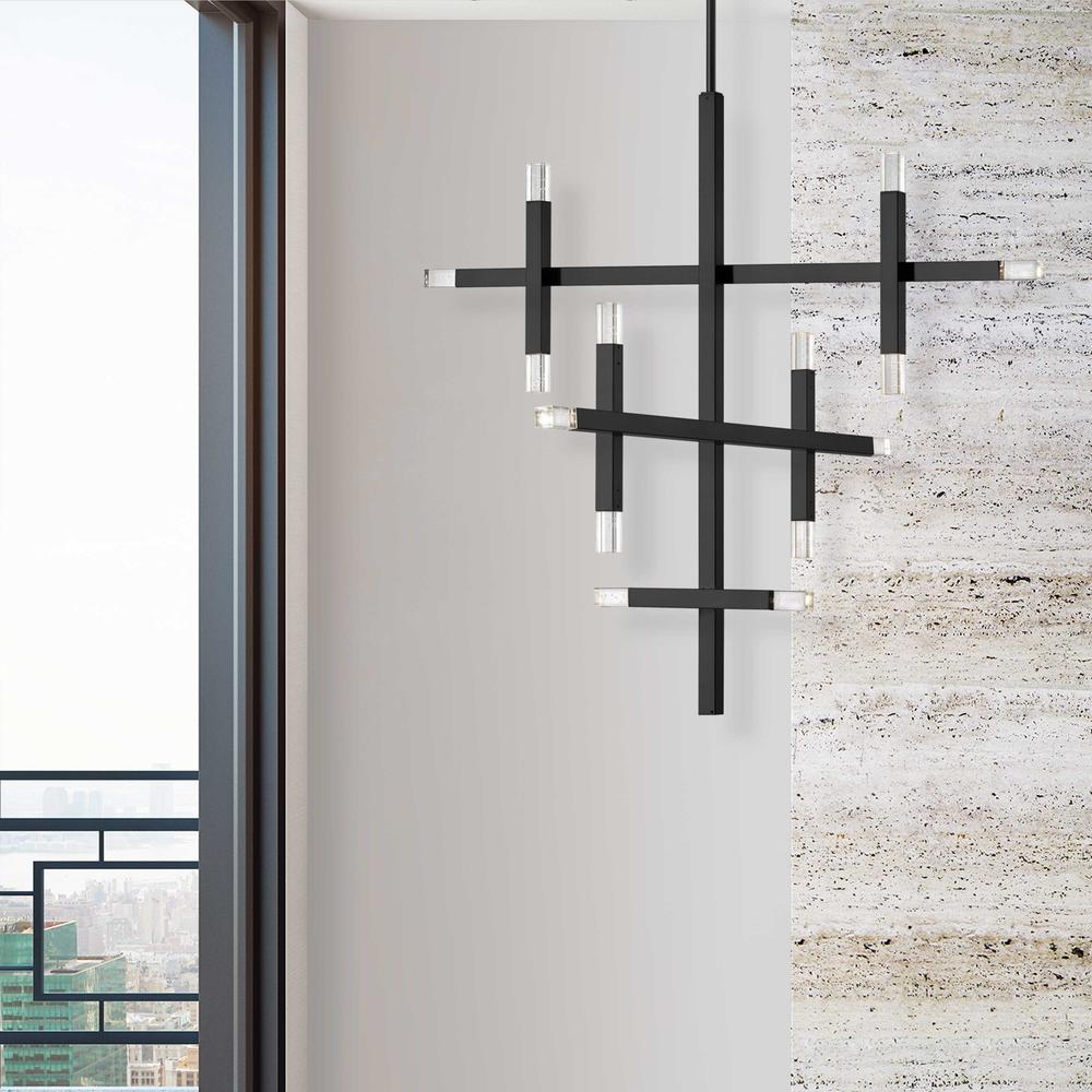 42W Chandelier, MB, Acrylic Diffuser