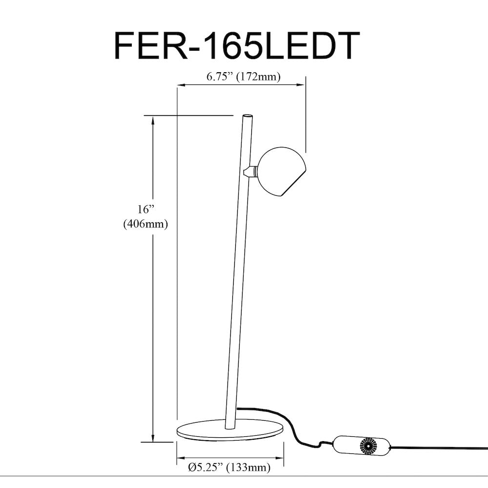 5W Sandy Black Table Lamp