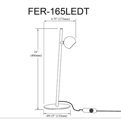 5W Satin Nickle Table Lamp
