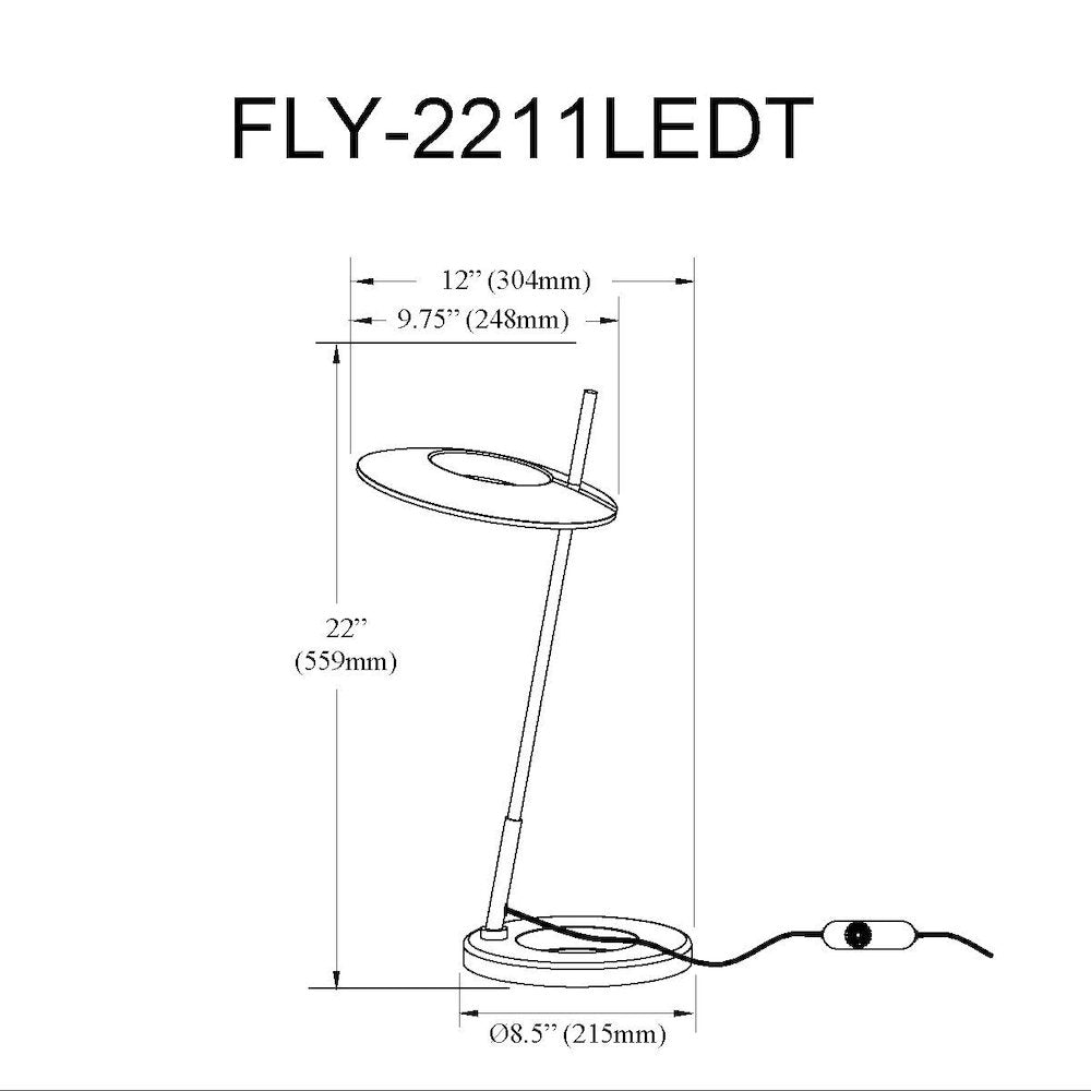 11W Table Lamp Silver