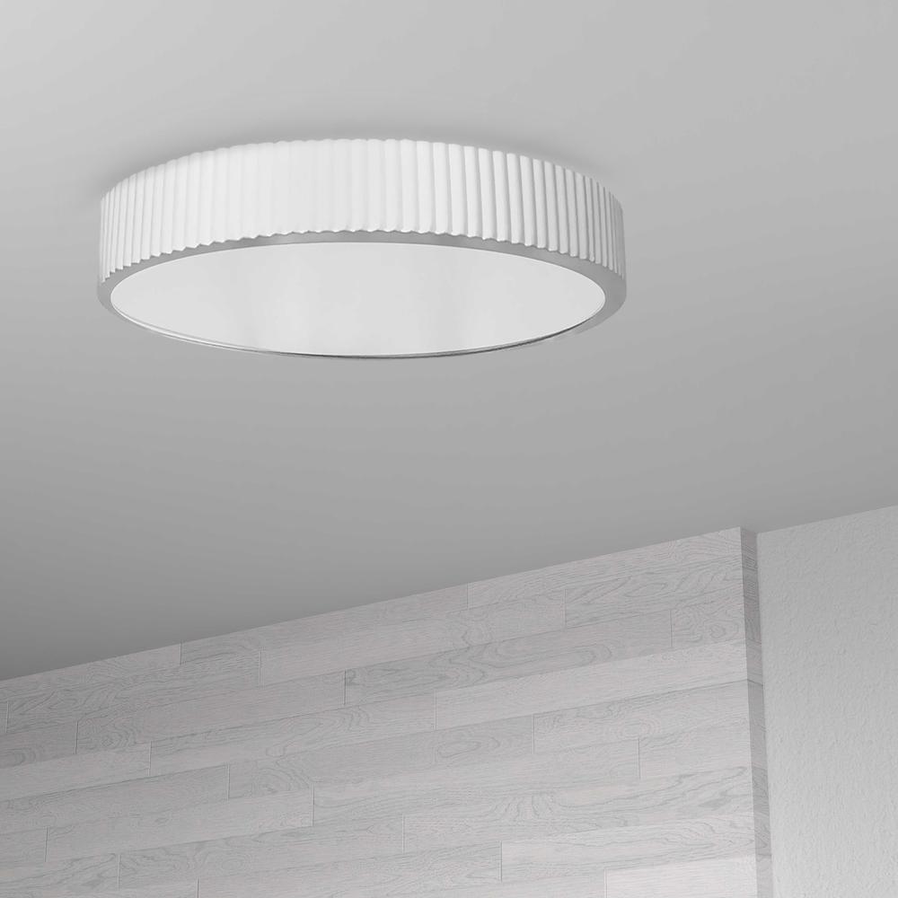 30W Flushmount, MW, WH Acrylic Diffuser