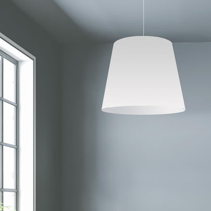 1LT Oversized Drum Pendant Large Wht Shade