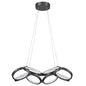 64W Chandelier, MB, WH Silicone Diff