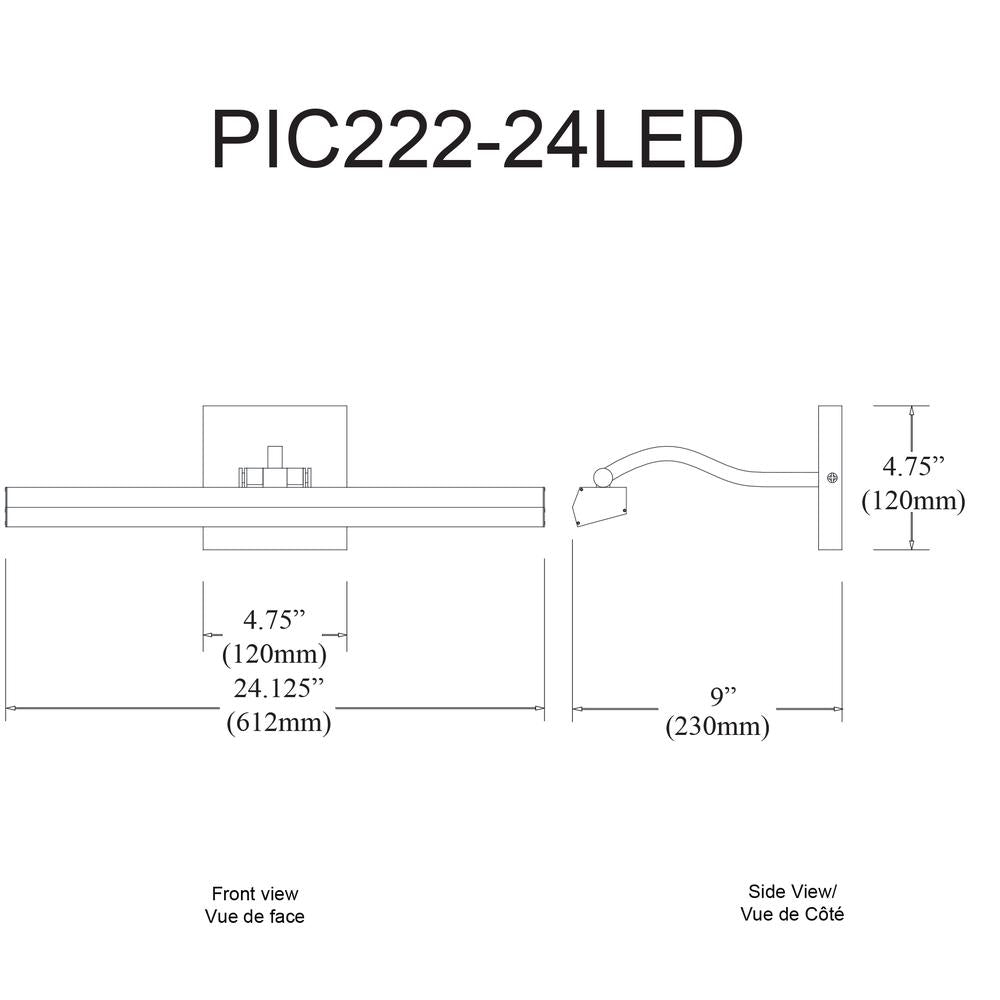 30W Picture Light, AGB, Frosted Glass