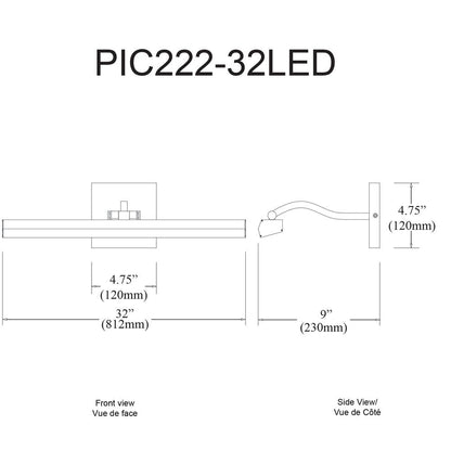40W Picture Light, SC, Frosted Glass